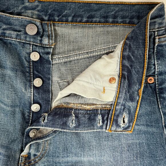 Vintage Levi’s 501 Bell Bottom Jeans 32x34 Peace Love Freedom Tie Dye - Picture 7 of 12